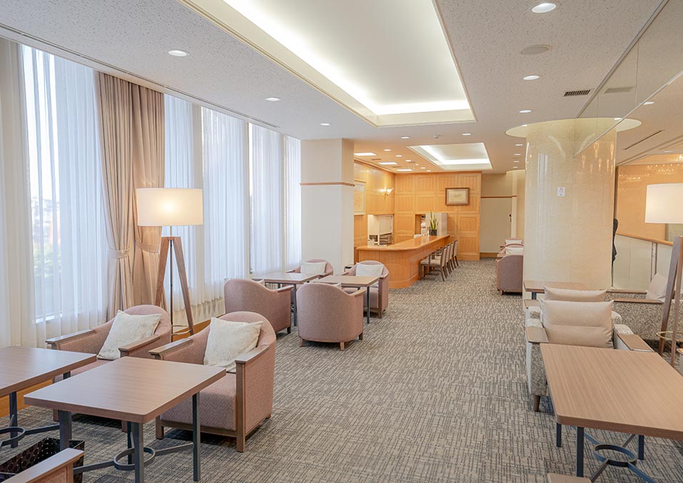 落合斎場のロビーの写真