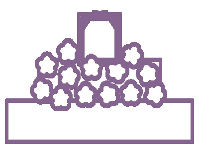 家族葬対応を表した祭壇のイラスト