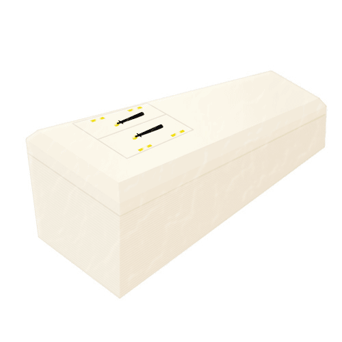 練馬区のみなと式典の白い棺のイラスト