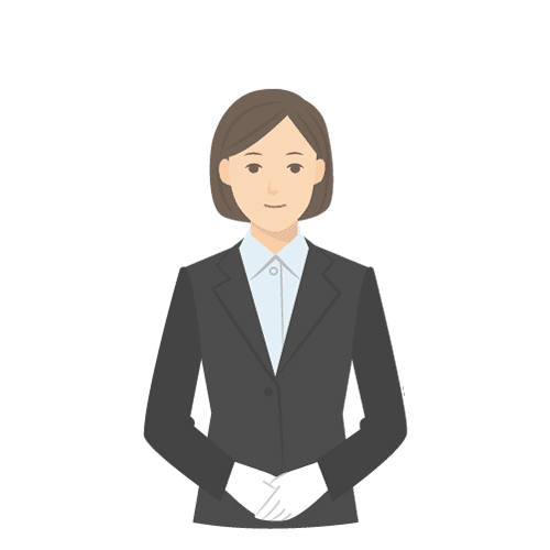 練馬区のみなと式典の納棺奉仕係員を表したイラスト