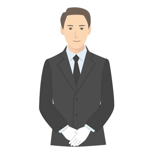 練馬区のみなと式典の設備及び片付け係員を表したイラスト