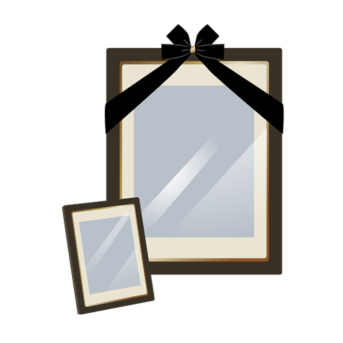 練馬区のみなと式典の遺影写真のイラスト