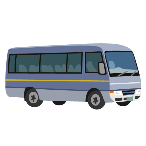 練馬区のみなと式典のマイクロバスのイラスト