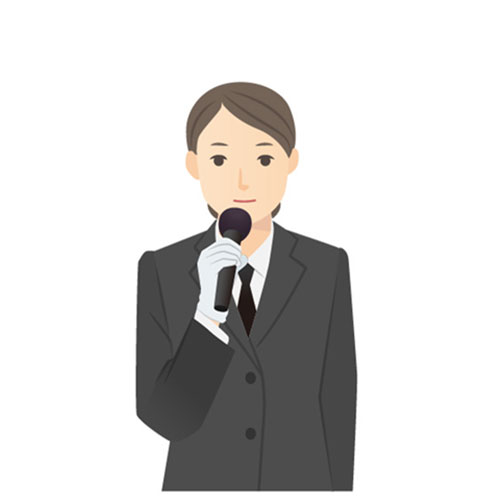 練馬区のみなと式典の式進行係員スタッフのイラスト