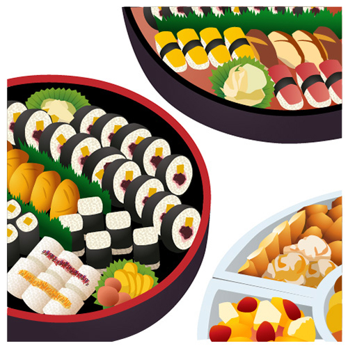 練馬区のみなと式典のお料理のイラスト