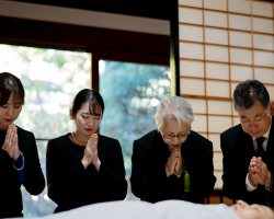 練馬区のみなと式典で葬儀をしている方が自宅で安置している写真