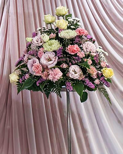 練馬区のみなと式典のポール花の写真