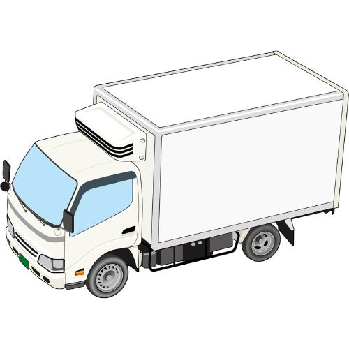 練馬区のみなと式典の設営のための運搬用のトラックのイラスト